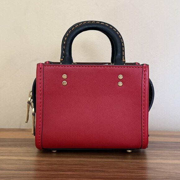 COACH Rogue Bag 12 In Colorblock CC482 NWT/NWOT leather red - Picture 2 of 13